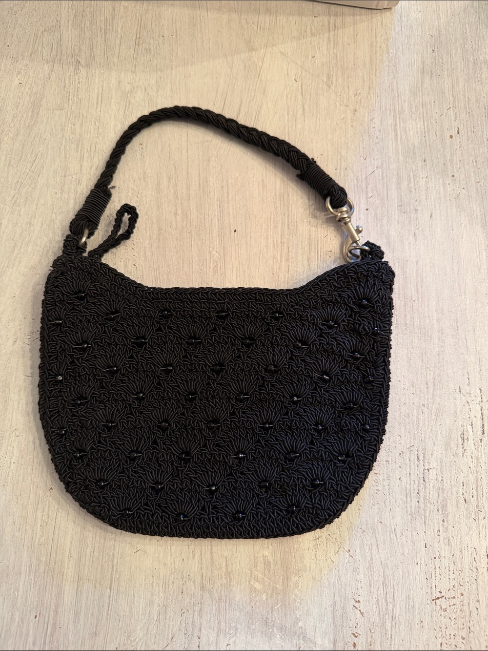 Black Woven Wristlet